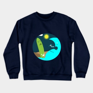 Sad Surfboard Crewneck Sweatshirt